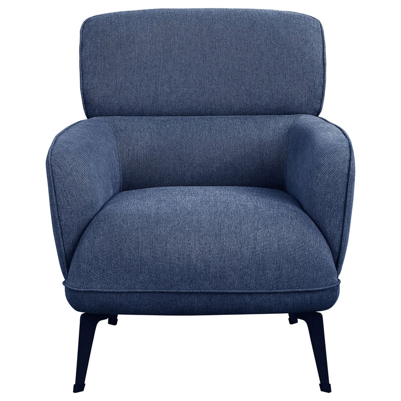Coaster Furniture Andrea 903083 Upholstered Crecent Arm Accent Chair - Blue IMAGE 3