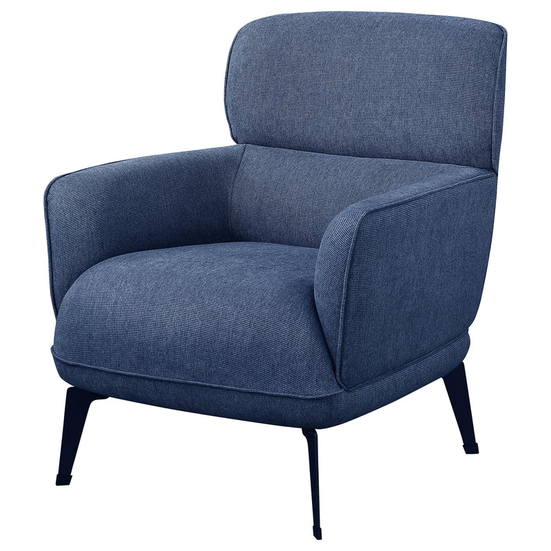 Coaster Furniture Andrea 903083 Upholstered Crecent Arm Accent Chair - Blue IMAGE 4