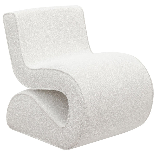 Coaster Furniture Ronea 903154 Boucle Upholstered Armless Curved Chair - Cream IMAGE 1
