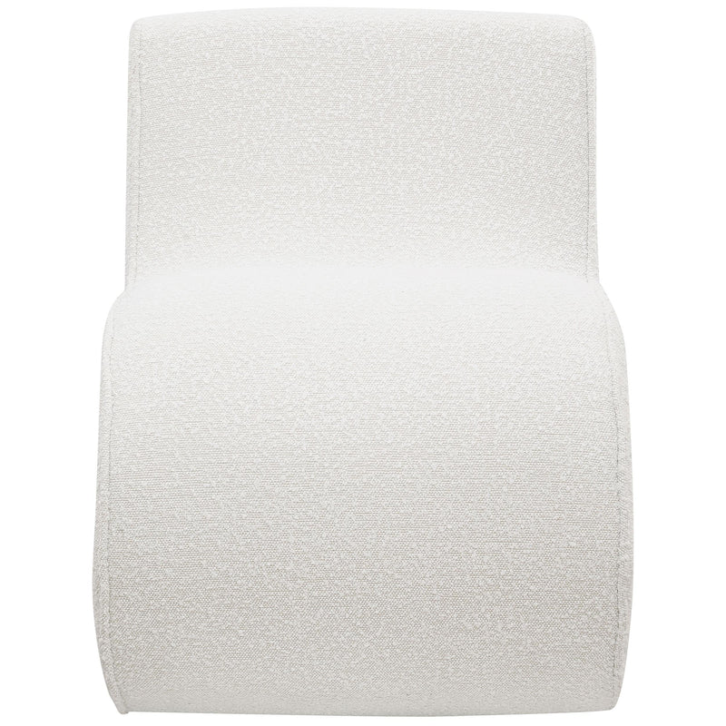 Coaster Furniture Ronea 903154 Boucle Upholstered Armless Curved Chair - Cream IMAGE 3
