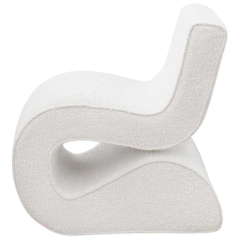 Coaster Furniture Ronea 903154 Boucle Upholstered Armless Curved Chair - Cream IMAGE 5