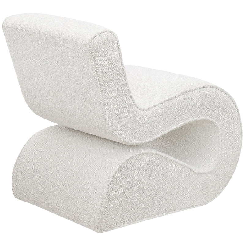 Coaster Furniture Ronea 903154 Boucle Upholstered Armless Curved Chair - Cream IMAGE 7