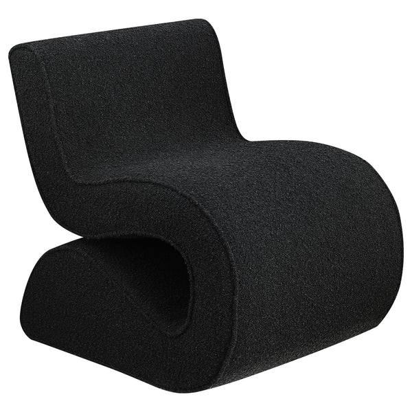 Coaster Furniture Ronea 903155 Boucle Upholstered Armless Curved Chair - Charcoal IMAGE 1