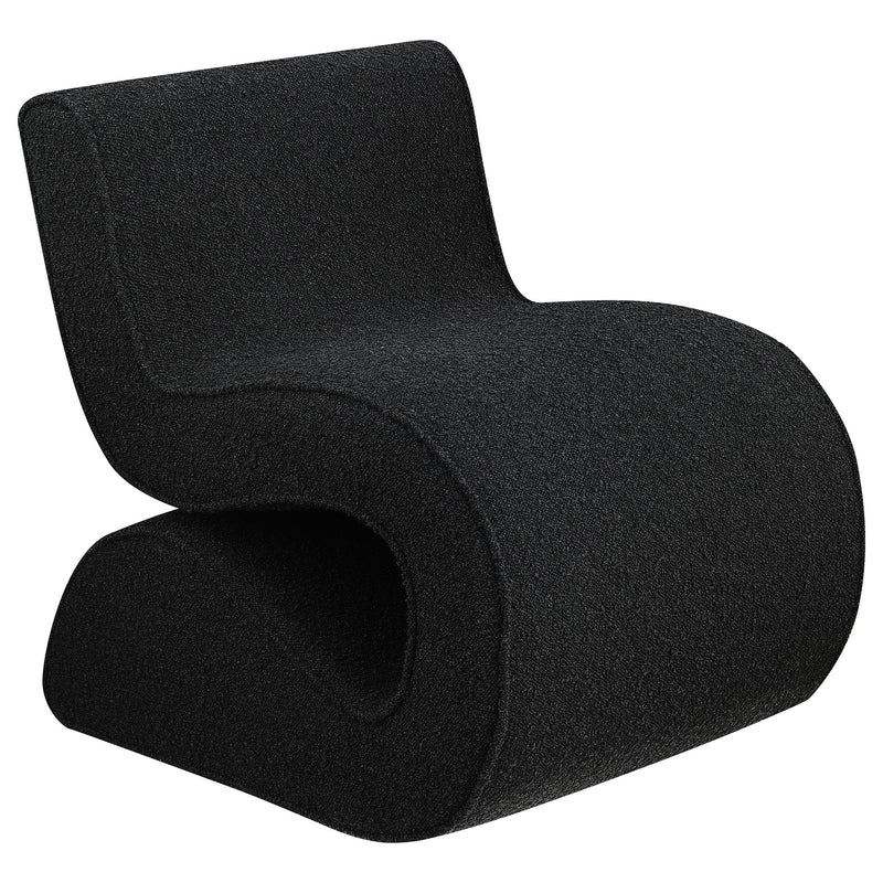 Coaster Furniture Ronea 903155 Boucle Upholstered Armless Curved Chair - Charcoal IMAGE 1