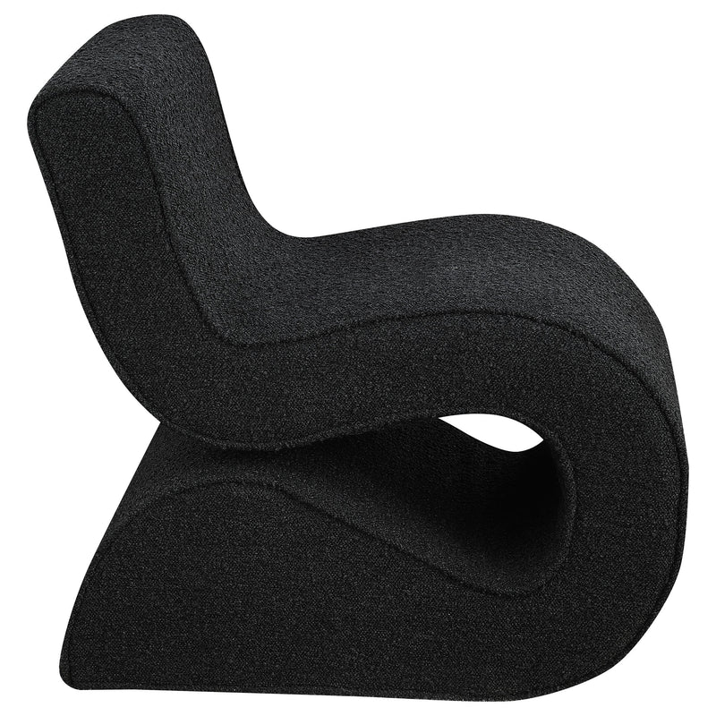 Coaster Furniture Ronea 903155 Boucle Upholstered Armless Curved Chair - Charcoal IMAGE 8