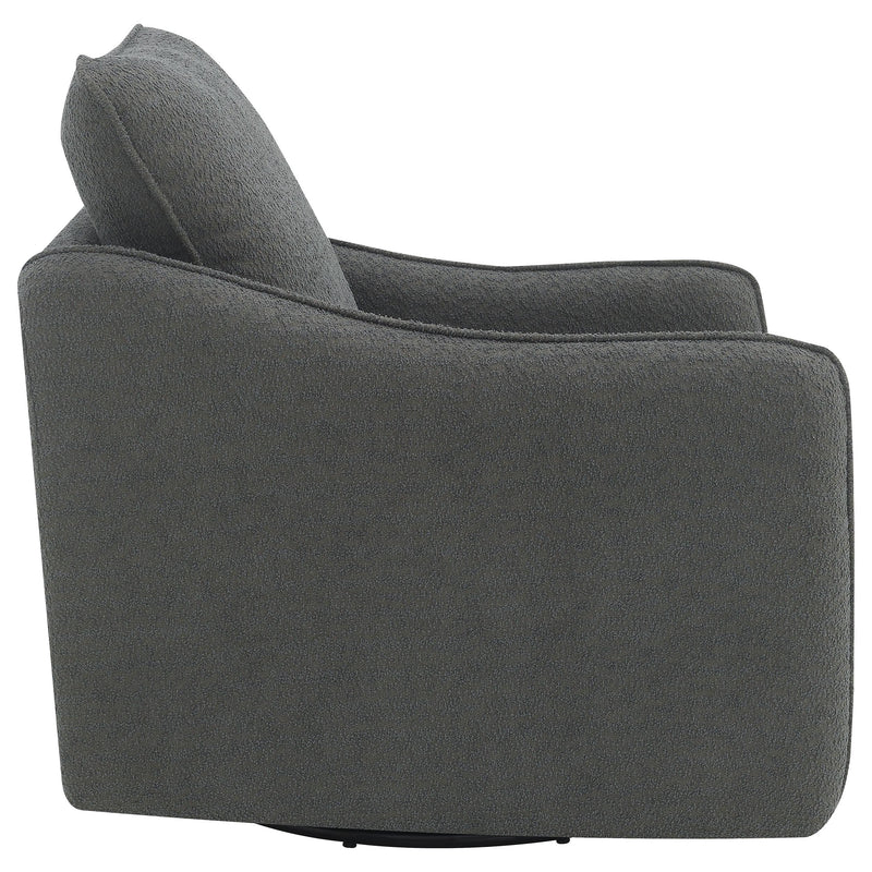Coaster Furniture Madia 903393 Upholstered Sloped Arm Swivel Glider Chair - Charcoal IMAGE 8