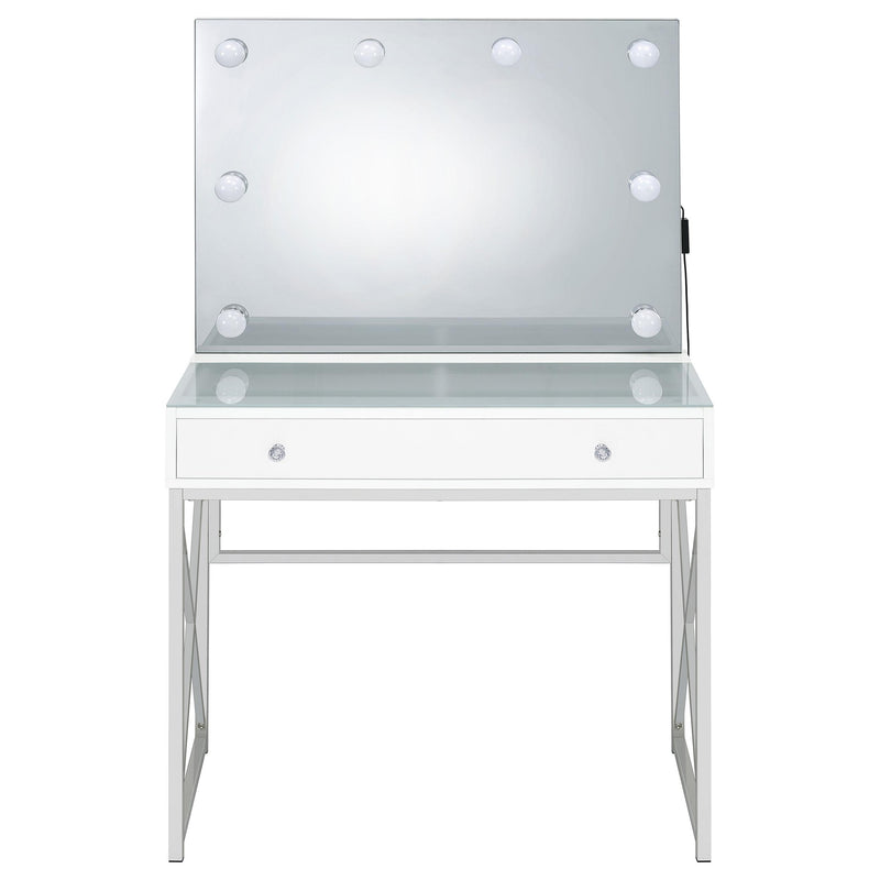 Coaster Furniture Eliza 936164 Vanity Set with Lighting & Stool - White and Chrome IMAGE 10