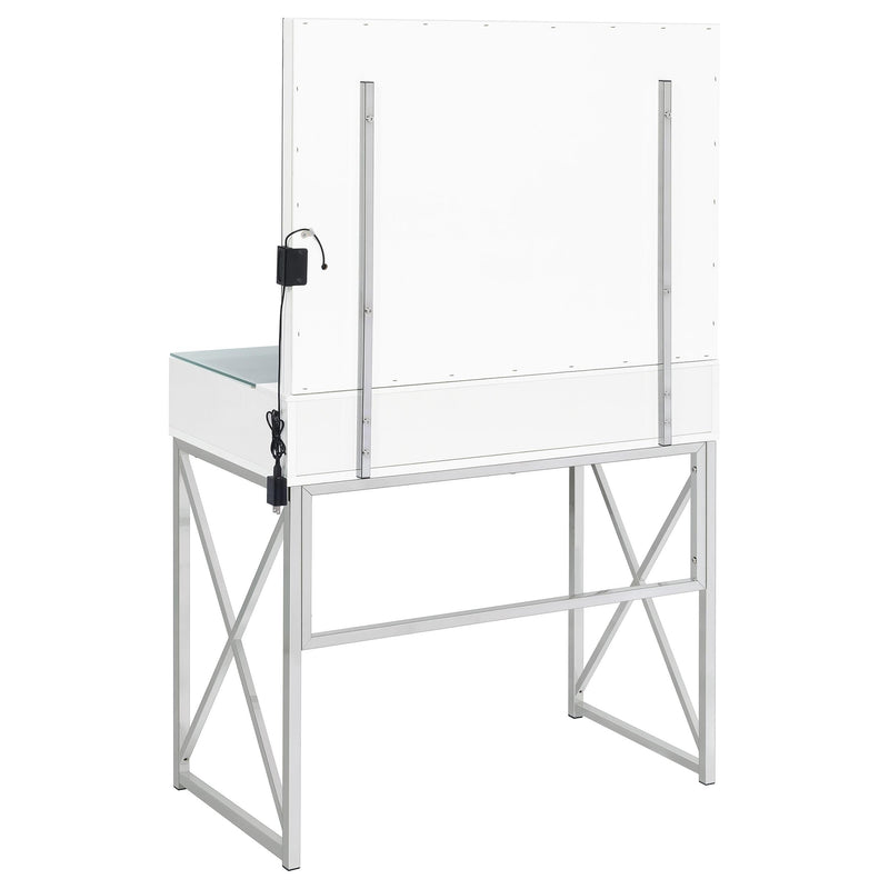 Coaster Furniture Eliza 936164 Vanity Set with Lighting & Stool - White and Chrome IMAGE 13