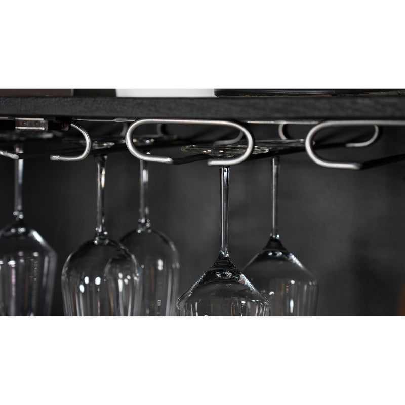 Coaster Furniture Borman 950318 2-door Home Bar Cabinet Wine Storage - Walnut and Black IMAGE 12