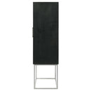 Coaster Furniture Borman 950318 2-door Home Bar Cabinet Wine Storage - Walnut and Black IMAGE 8