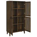 Coaster Furniture Elouise 950335 4-door Engineered Wood Tall Accent Cabinet - Dark Pine IMAGE 3