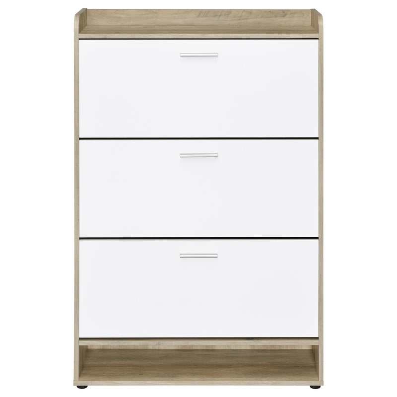 Coaster Furniture Denia 950403 3-tier Engineered Wood Shoe Cabinet - White IMAGE 5