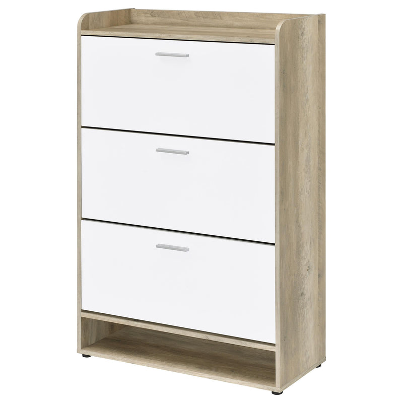 Coaster Furniture Denia 950403 3-tier Engineered Wood Shoe Cabinet - White IMAGE 6
