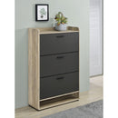 Coaster Furniture Denia 950404 3-tier Engineered Wood Shoe Cabinet - Grey IMAGE 2
