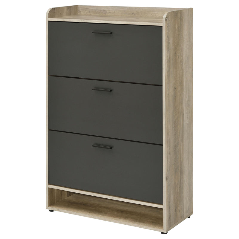 Coaster Furniture Denia 950404 3-tier Engineered Wood Shoe Cabinet - Grey IMAGE 6