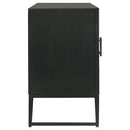 Coaster Furniture Riddell 959631 4-door Wood Reeding Accent Cabinet - Matte Black IMAGE 9