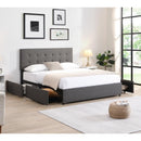 IFDC King Upholstered Platform Bed with Storage IF-5693 King Platform Storage Bed IMAGE 2