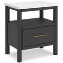  Signature Design by Ashley Cadmori B2616-91 One Drawer Night Stand IMAGE 1