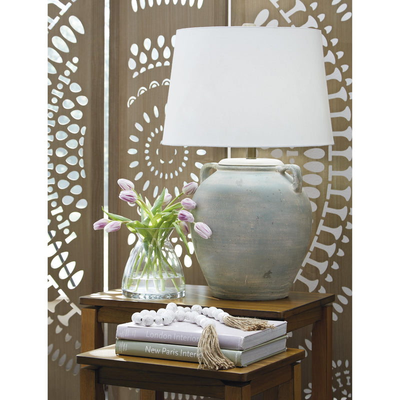  Signature Design by Ashley Shawburg L100814 Terracotta Table Lamp IMAGE 2