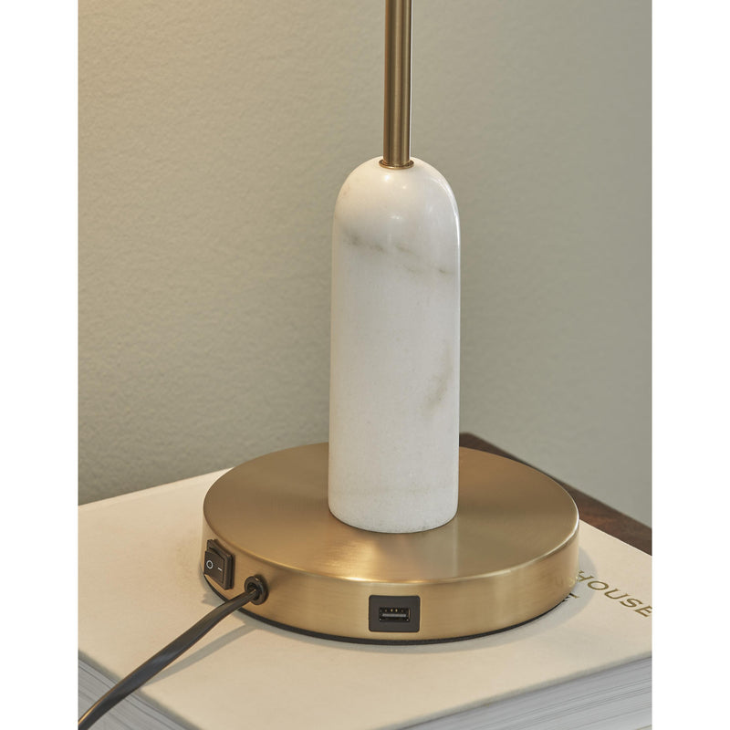  Signature Design by Ashley Rowleigh L734392 Marble Desk Lamp IMAGE 3