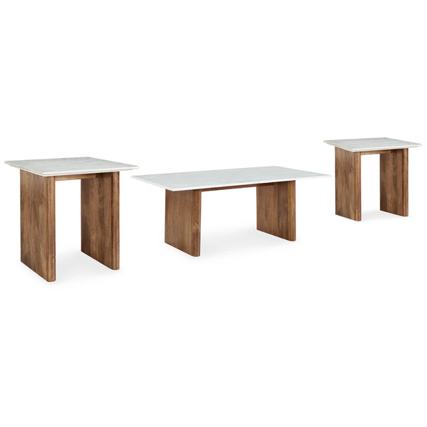 Signature Design by Ashley Isanti T662T1 Coffee Table and 2 End Tables IMAGE 1