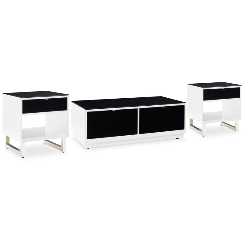 Signature Design by Ashley Gardoni T756T1 Coffee Table and 2 End Tables IMAGE 1