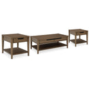 Signature Design by Ashley Roanhowe T769T1 Coffee Table and 2 End Tables IMAGE 1