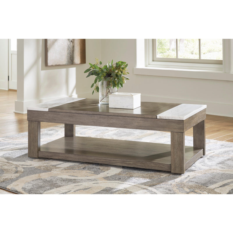 Signature Design by Ashley Loyaska T854T1 Lift-top Coffee Table and 2 End Tables IMAGE 2