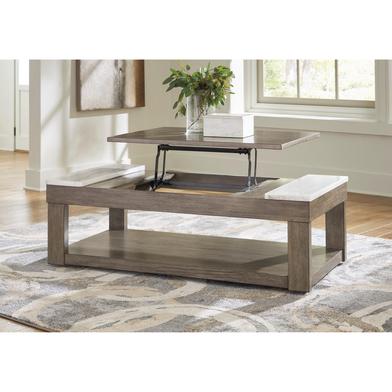 Signature Design by Ashley Loyaska T854T1 Lift-top Coffee Table and 2 End Tables IMAGE 3