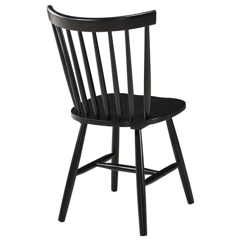 Coaster Furniture Hollyoak 183042 Windsor Wood Dining Side Chair - Black IMAGE 6