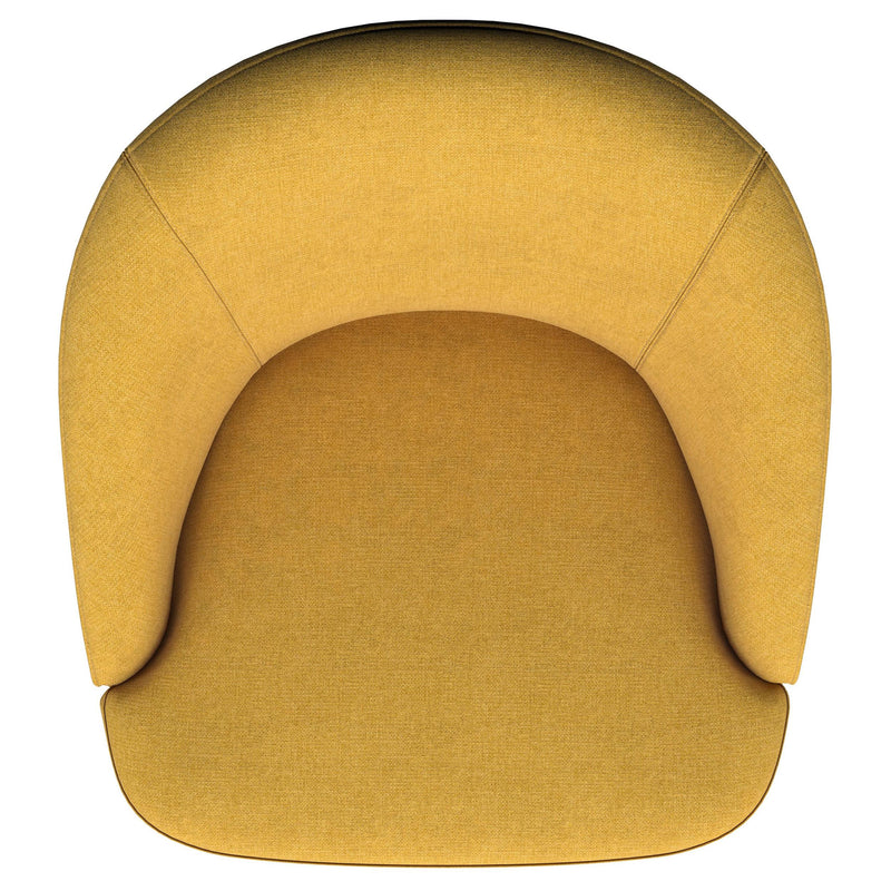 Coaster Furniture Leon 903076 Upholstered Barrel Accent Swivel Chair - Mustard Yellow IMAGE 10