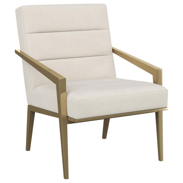Coaster Furniture Kirra 903143 Upholstered Metal Arm Accent Chair - Cream IMAGE 1