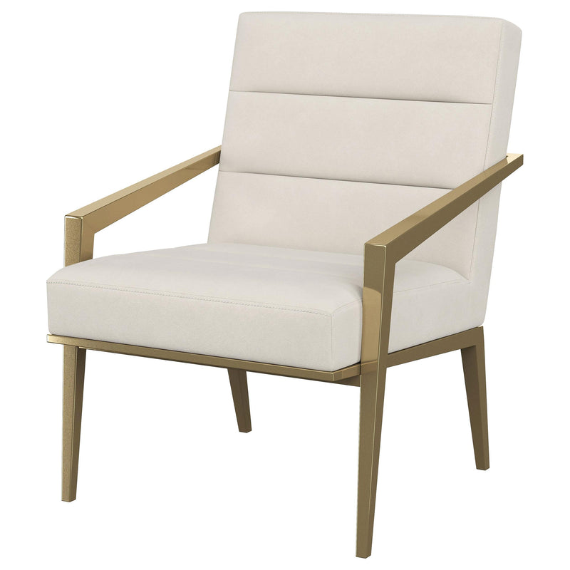 Coaster Furniture Kirra 903143 Upholstered Metal Arm Accent Chair - Cream IMAGE 3