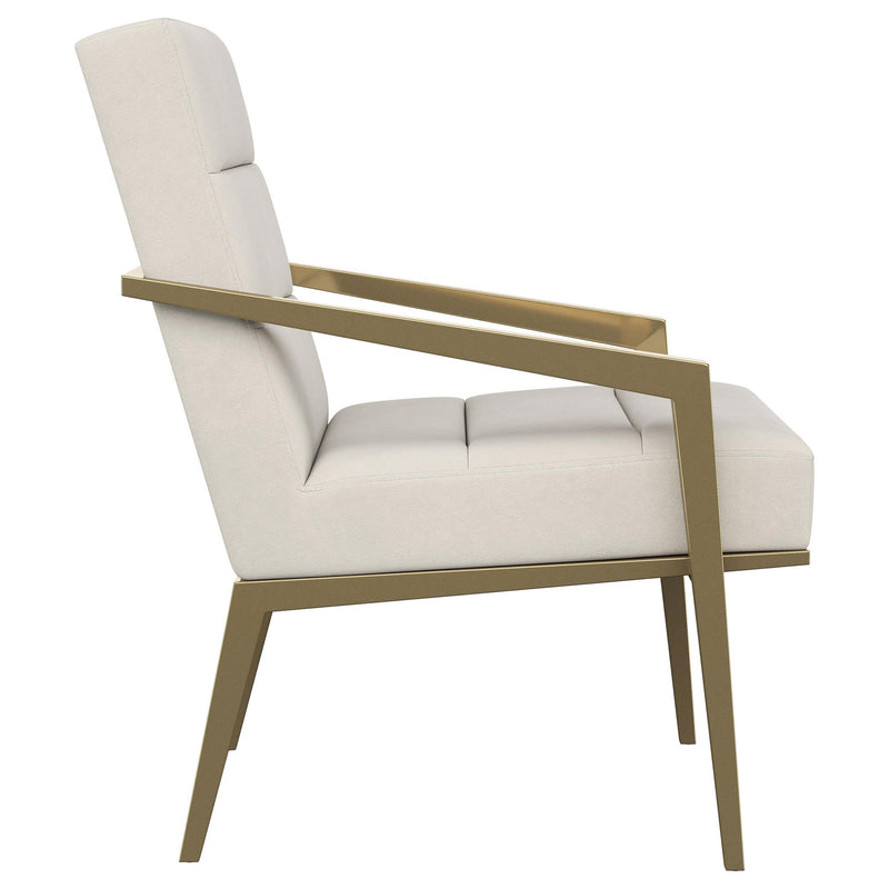 Coaster Furniture Kirra 903143 Upholstered Metal Arm Accent Chair - Cream IMAGE 8