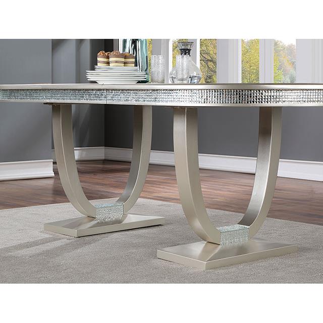 Furniture of America Cathalina CM3541SV-T-TABLE Dining Table IMAGE 3