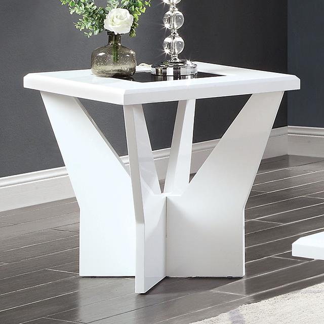 Furniture of America Dubendorf CM4183WH-E End Table IMAGE 1