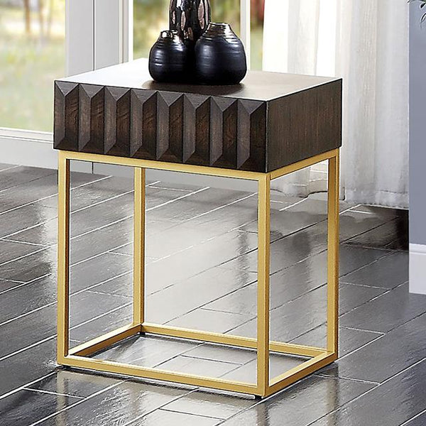 Furniture of America Augsburg CM4545WN-ST Side Table IMAGE 1