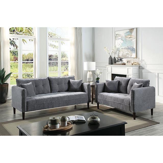 Furniture of America Lynda CM6736DG-LV Loveseat IMAGE 2