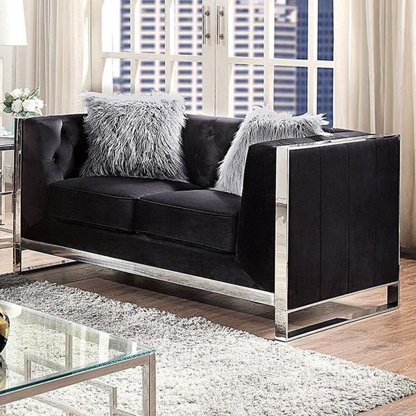 Furniture of America Evadne CM6748BK-LV Loveseat IMAGE 1