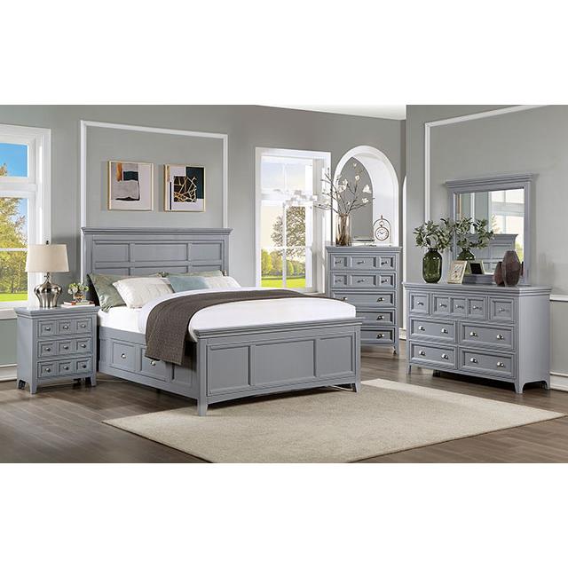  Furniture of America Castlile CM7413GY-CK California King Bed IMAGE 2