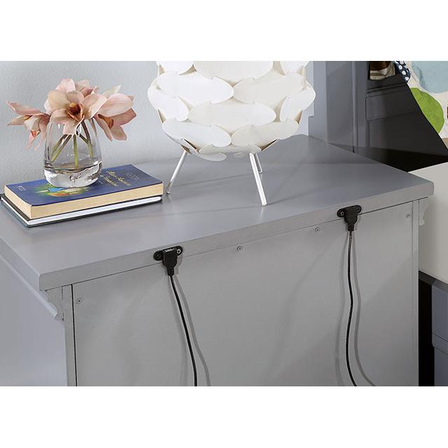 Furniture of America Castlile CM7413GY-N Night Stand IMAGE 3