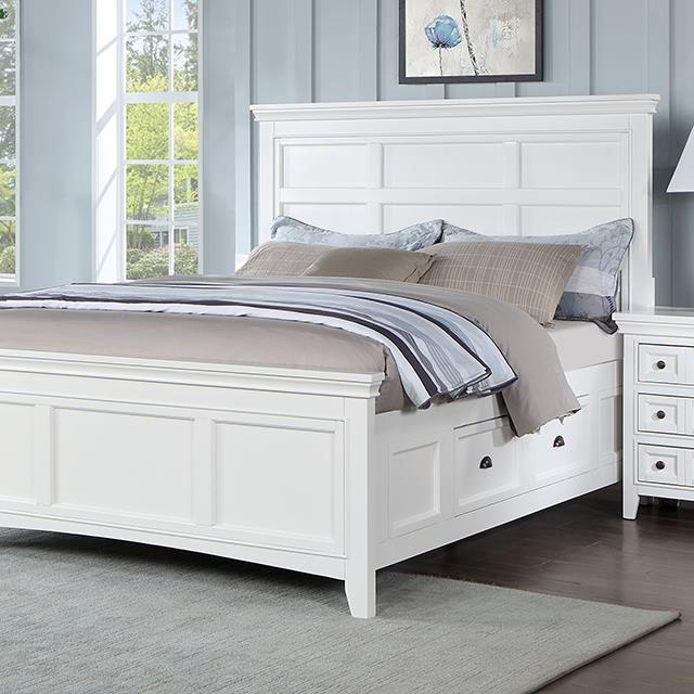  Furniture of America Castile CM7413WH-F Full Bed IMAGE 1