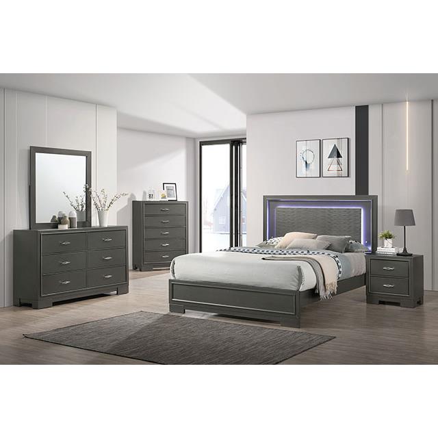 Furniture of America Alison CM7416GY-N Night Stand IMAGE 2