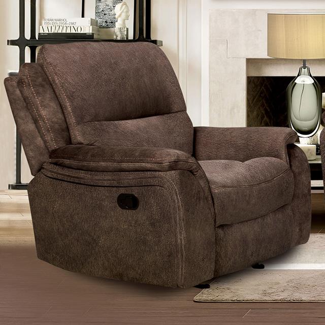 Furniture of America Henricus CM9911DB-CH Glider Recliner IMAGE 1