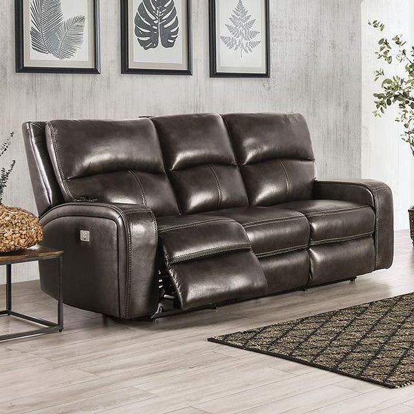 Furniture of America Soterios CM9924DG-SF-PM Power Sofa IMAGE 1