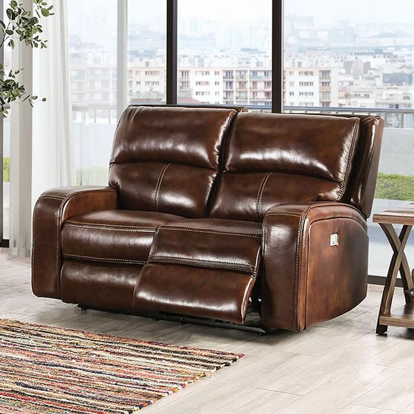 Furniture of America Soterios CM9924MB-LV-PM Power Loveseat IMAGE 1