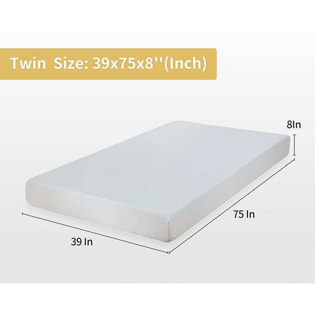 Furniture of America Coreopsis DM520-T 8" Twin Memory Foam Mattress IMAGE 3