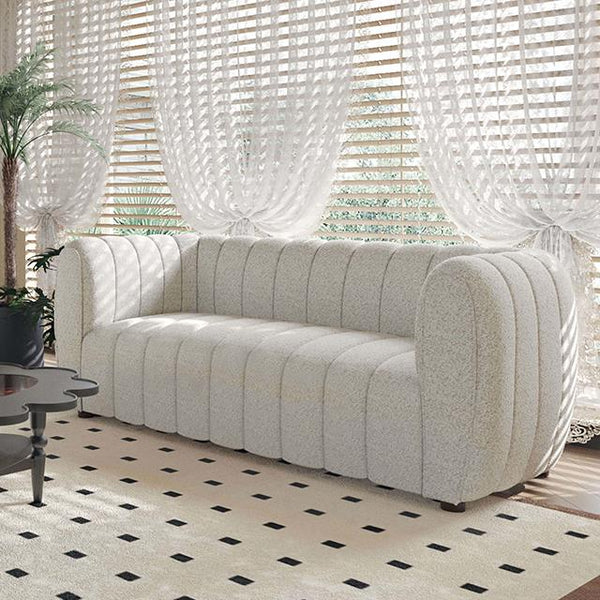 Furniture of America Aversa FM61002WH-LV Loveseat IMAGE 1