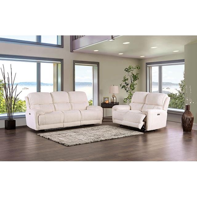 Furniture of America Morcote FM62001BG-LV-PM Power Loveseat IMAGE 2