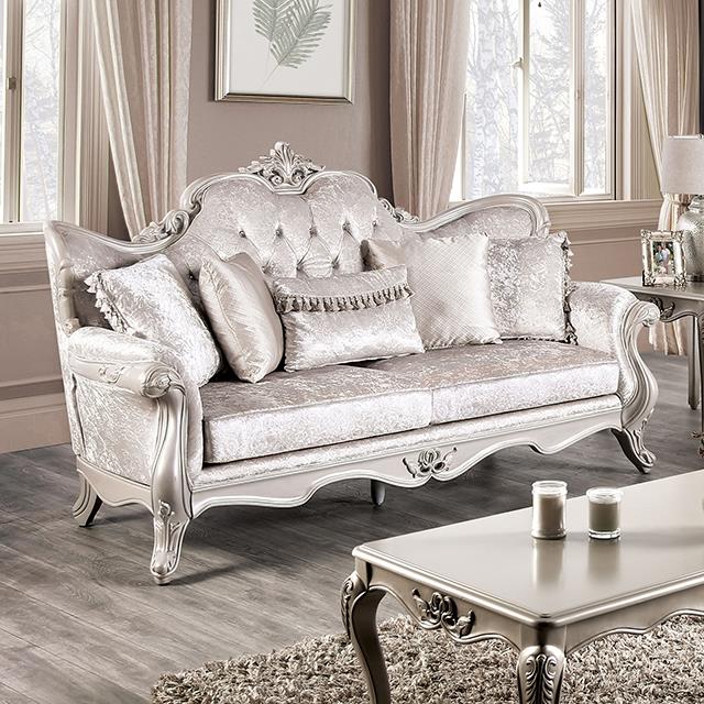 Furniture of America Acapulco FM65001WH-SF Sofa IMAGE 1